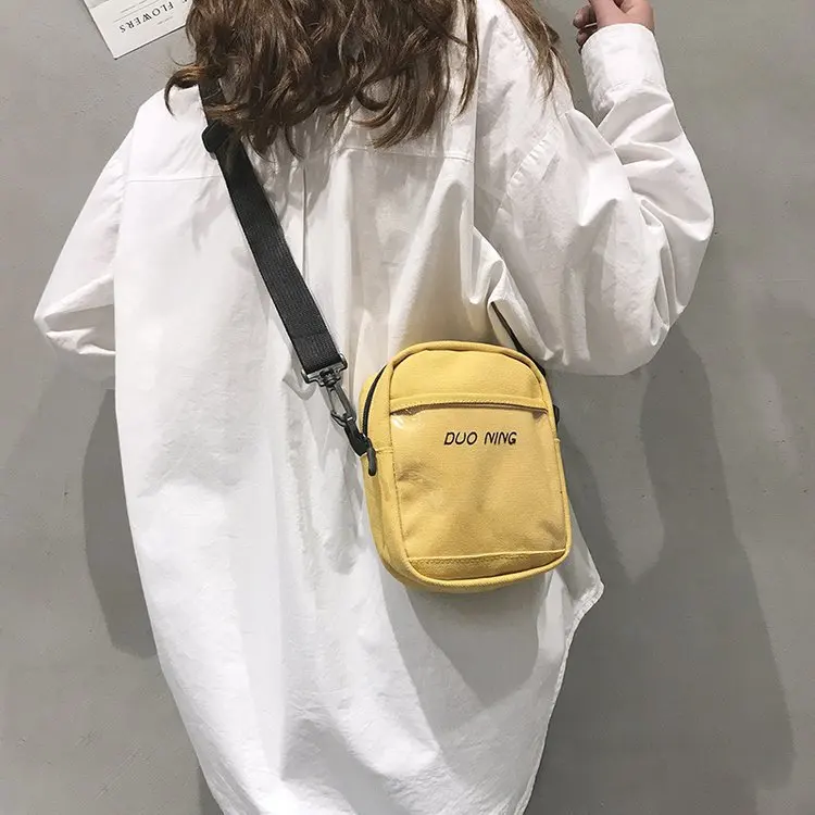 

Canvas Bag Women's Cute Bag Canvas 2019 Autumn New Style Bag Popular Brand Shoulder Bag