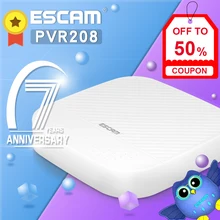 ESCAM PVR208 1080P 8+ 2CH ONVIF Мини NVR с 2ch облачным каналом для ip-камеры системы