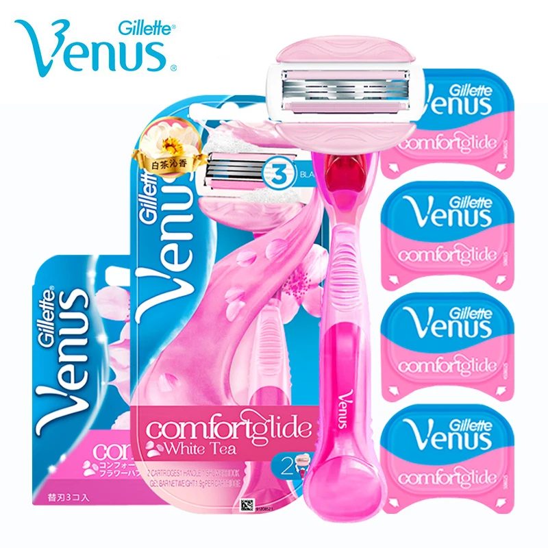 Razor Blades Gillette Venus Breeze Shaving Razors Authentic Razor Blades for Girls Hair Removal