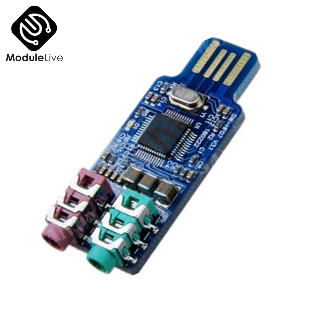 CM108 USB Drive Free Sound Card Laptop Computer External Sound Card Module