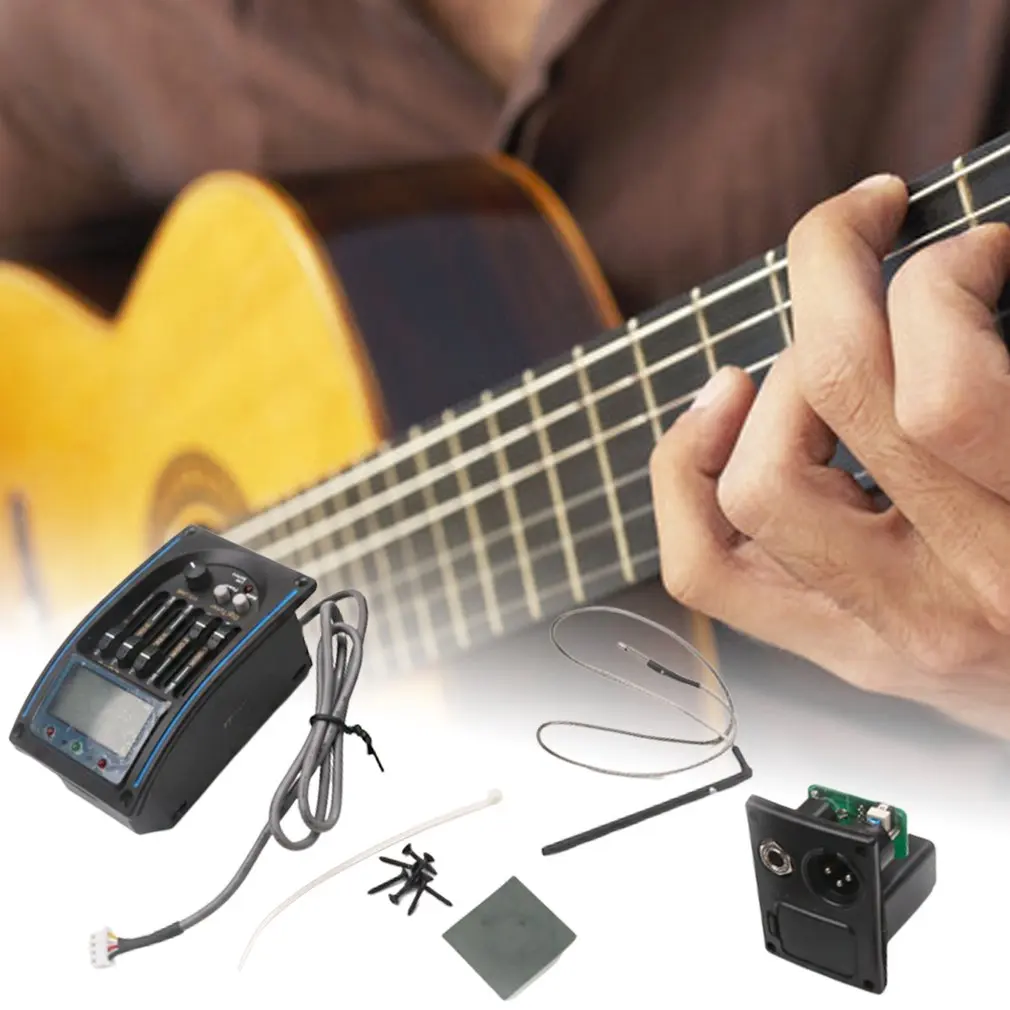 

Portable LCD 5 Band Acoustic Guitar Pickup Tuner LC-5 Guitar Preamp Piezo Pickup For Acousic Folk Classic Guitar