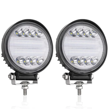 

2Pcs 5 Inch 96W Round LED Offroad Light Pods Spot Flood Work Light Off Road Driving Light Fog Lights