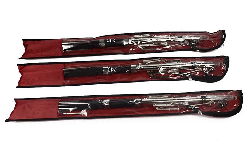 Upgraded 3 Grade Adjustable Automatic Spring Fishing Rod High Strength Fiberglass Pole with Stainless Steel Holder 2.12.42.7M (12)