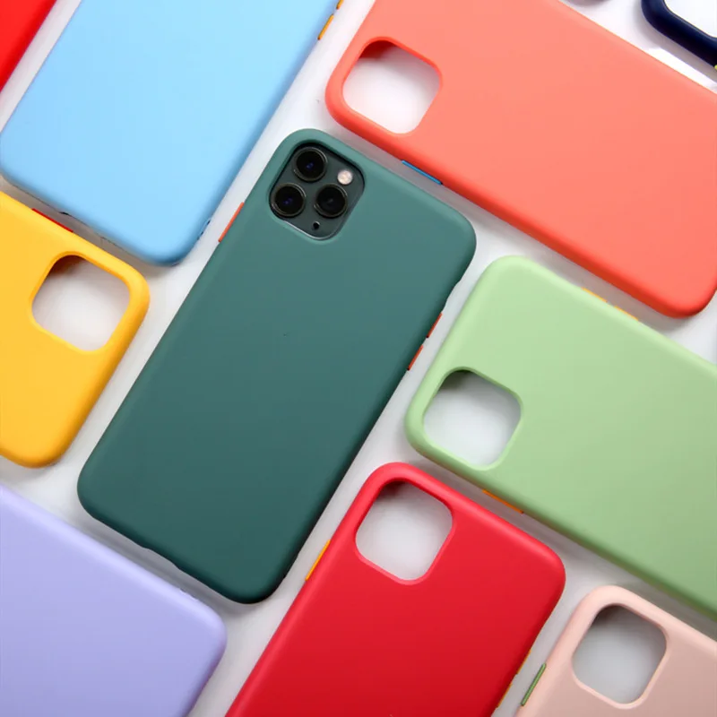 Чехол для телефона карамельного цвета iPhone 11 Pro Max X XS XR Мягкий ТПУ силиконовый