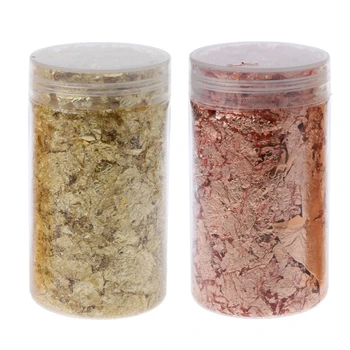 

5g Gold Silver Gilding Flakes Metallic Foil Flakes Glitter for Painting Art Craft Nail Art Resin Fillings Jewelry Making