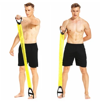 

Portable Indoor 3-tube Yoga Pull Rope Chest Expander Exercise Fitness Elastic Rope Tube Workout Training Resistance Bands Belt
