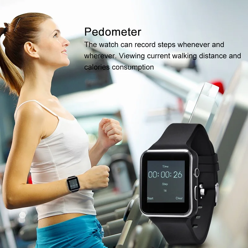 SKHO Passometer Smart Watch Support SIM TF Card X6 Camera Smartwatch Waterproof Message Reminder For iPhone Xiaomi Android IOS