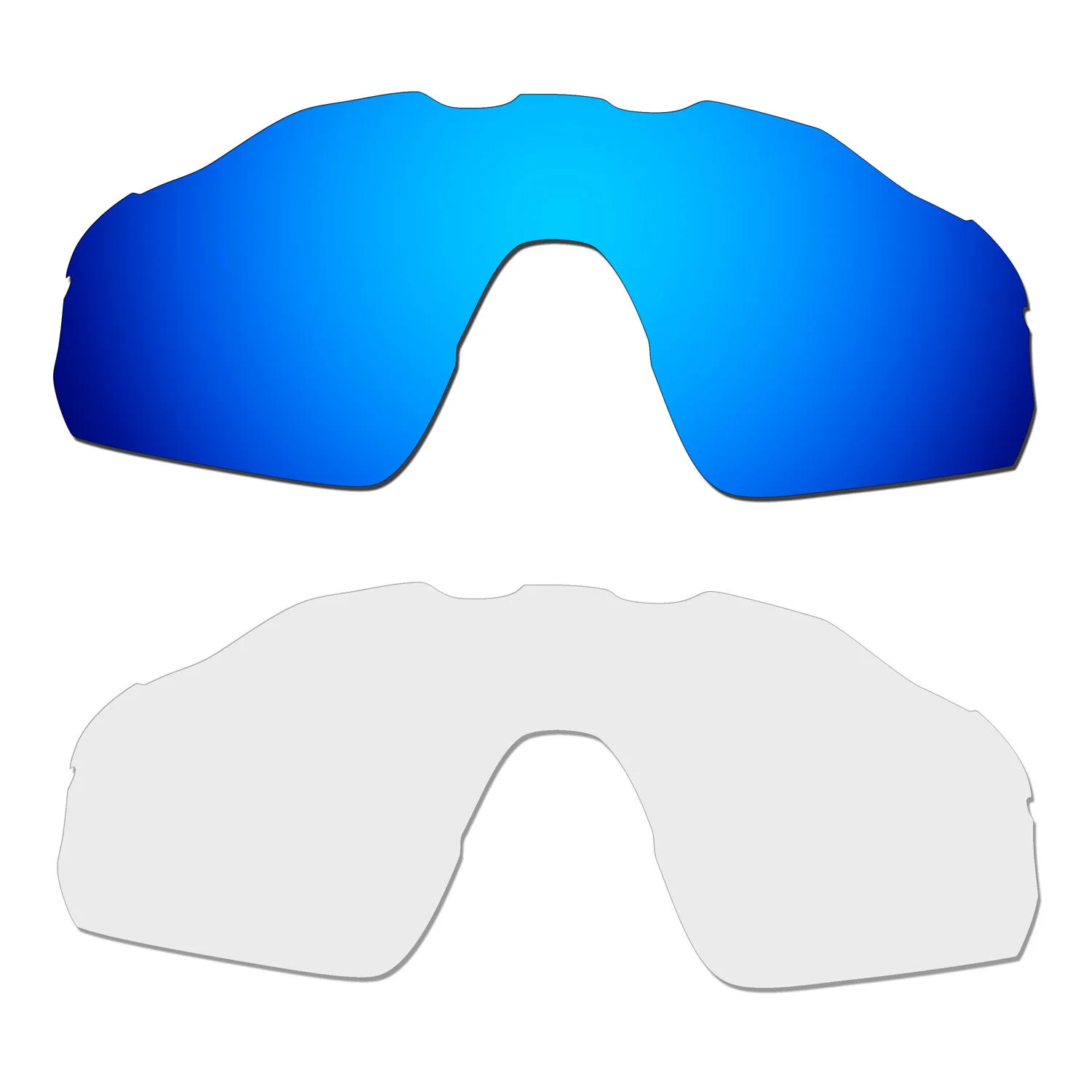 

HKUCO Polarized Replacement Lenses For Radar EV Pitch Sunglasses Blue/Transparent（Unpolarized） 2 Pairs