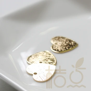 

Solid Brass Brushed Heart Charm - 12.4x13.5mm (4175C)