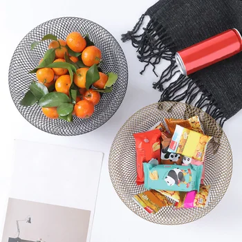 

1pc Bird Nest Modern Creative Iron Fruit Bowls Basket Plate Storage for Home Living Room Kitchen