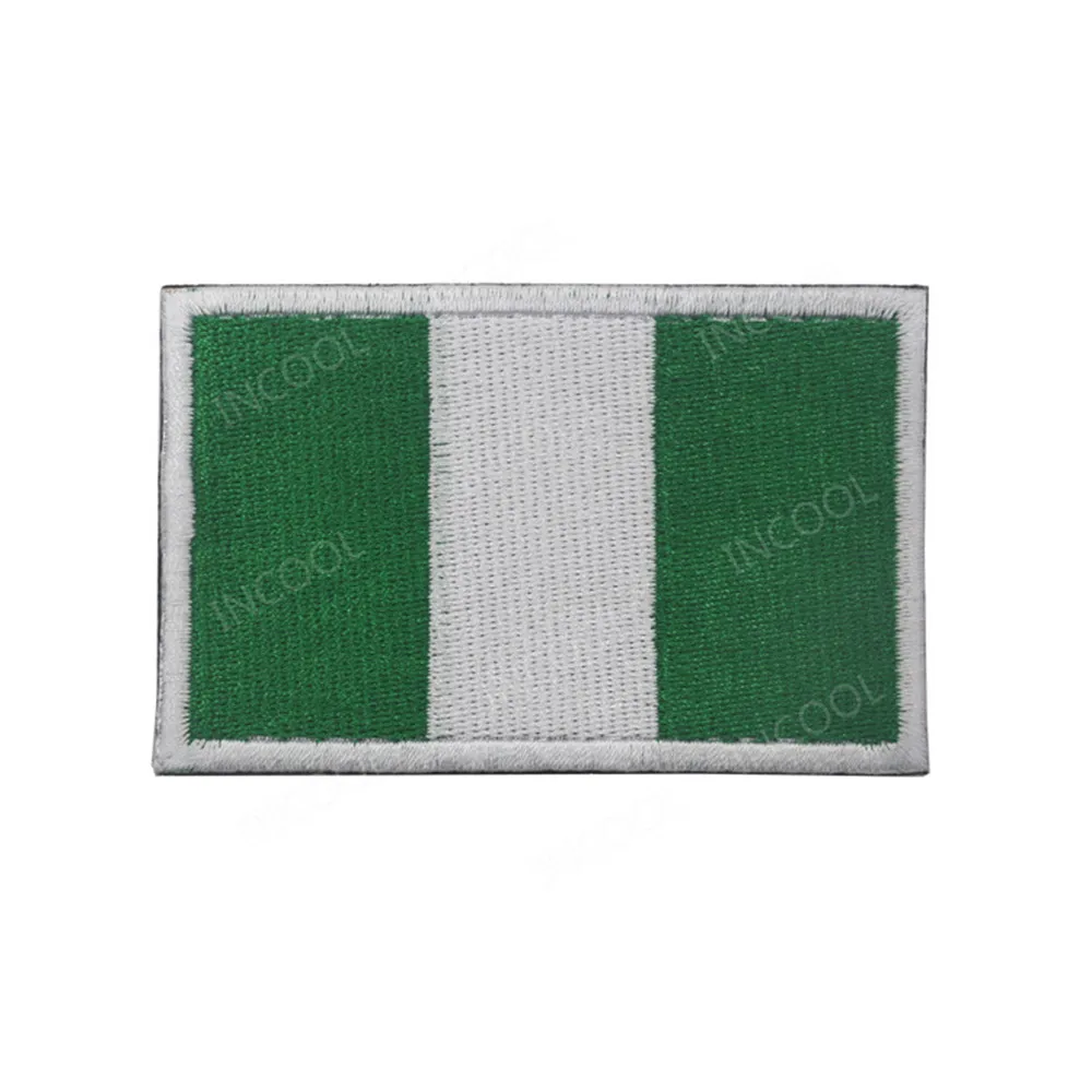 Nigeria Flag Африканский флаг, Египет, Кения, Нигерия, Ангола, туника, Марокко, Судана, Мальты, флаги, вышитые патчи-эмблемы, Аппликации, 3D значки - Цвет: Nigeria Flag