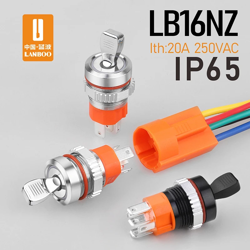 16a 250v On-off Slide Power High Current Metal Toggle Switch Waterproof ...