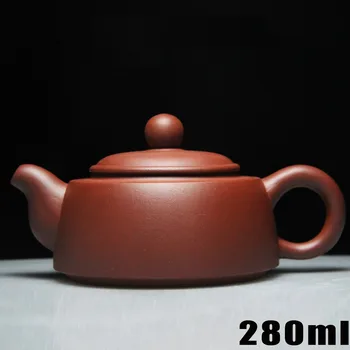 

HOT SALE TEAPOT YIXING TEAPOTS BOUNS 3 CUPS PURPLE CLAY TEA POT 280ML CERAMIC CHINESE HANDMADE KUNG FU SET PORCELAIN KETTLE