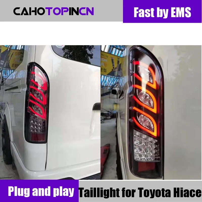 Автомобильные стильные стоп-сигналы для Toyota Hiace 200 серии 2005- светодиодные задние фары противотуманная лампа задняя лампа DRL+ тормоз+ Парк+ сигнальная лампа