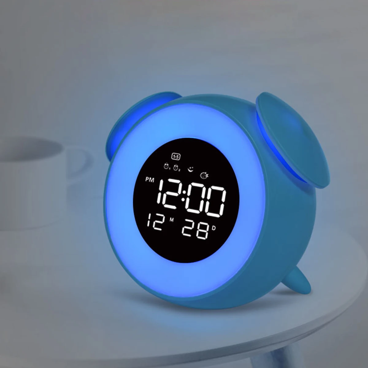 Новое поступление, 3 цвета, светодиодный цифровой будильник, настольный ночник, светящийся куб, ЖК-часы, домашний декор