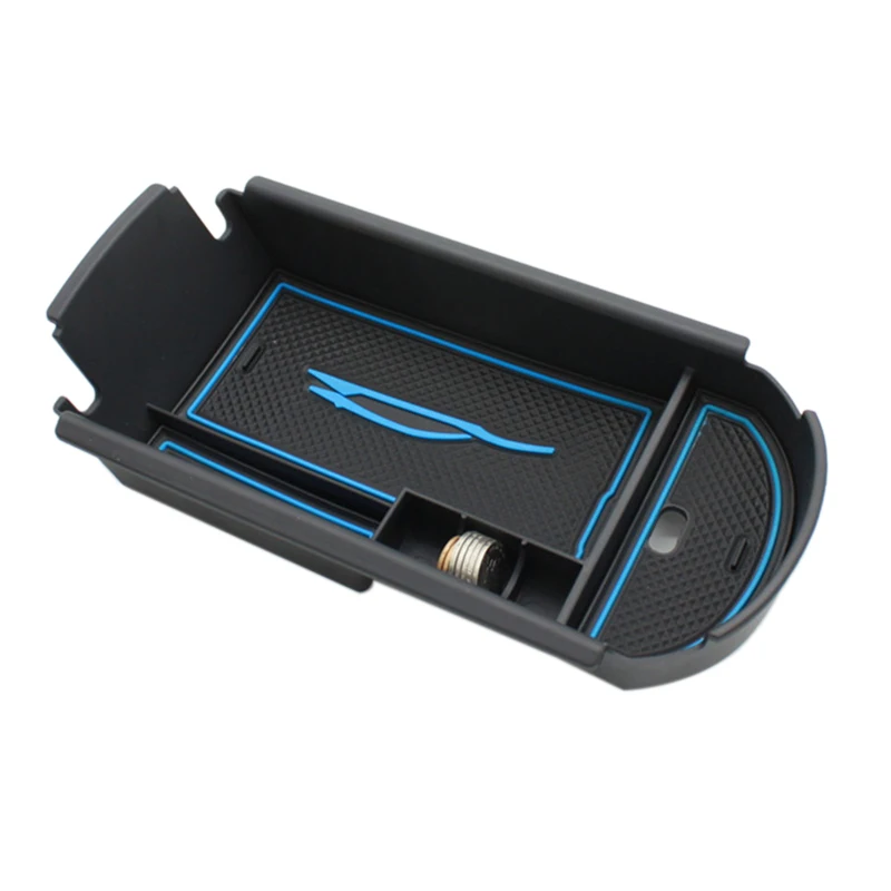 Car Central Armrest Box Interior Glove Box Tray Storage Box Auto Styling For Toyota C-HR Blue