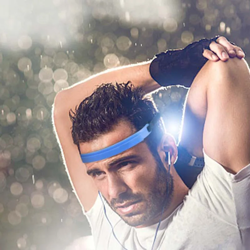 1 шт унисекс силиконовый Sweatband противоскользящее регулируемое оголовье для бега йоги фитнеса SD669