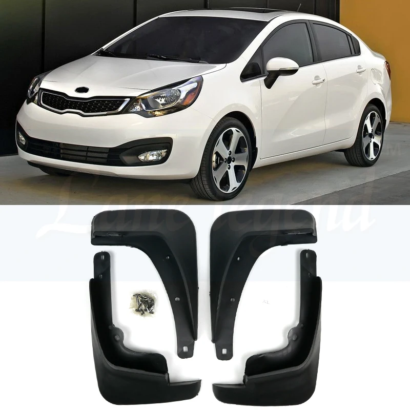 

4Pcs Car Mud Flaps For KIA Rio Sedan 2012-2018 Mudflaps Splash Guards Mud Flap Front Rear Mudguards Fenders Auto Accessories