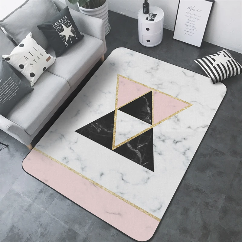 Скандинавский современный ковер мраморный диван для гостиной стол девочки