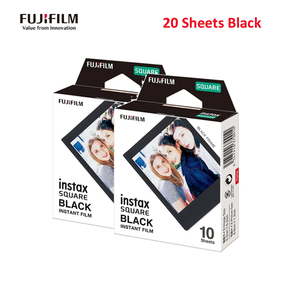 Fujifilm Instax квадратный 10 шт. мгновенная пленка фотобумага черная рамка для Fujifilm instax квадратный SQ20 SQ10 SQ6 SHARE SP-3 SQ принтер - Цвет: 20 Sheets