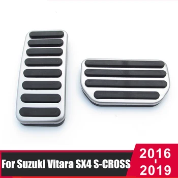 

Aluminum Car Accelerator Oil Pedal Brake Pedal Clucth Pedal Cover for Suzuki Vitara SX4 S-Cross Scross 2015 2016 2017 2018 2019