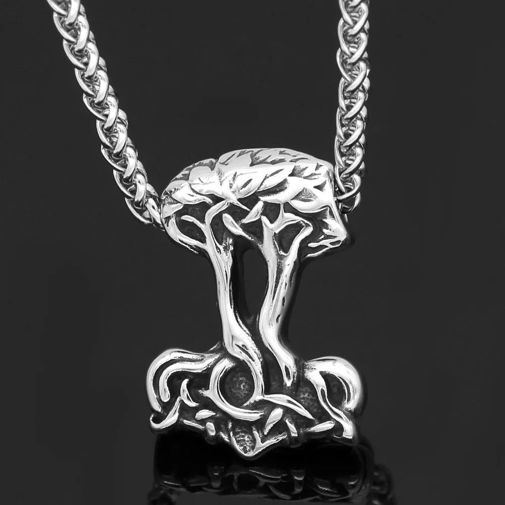 Мужские из Нержавеющей Стали норвежский викинг Yggdrasil Дерево жизни амулет кулон
