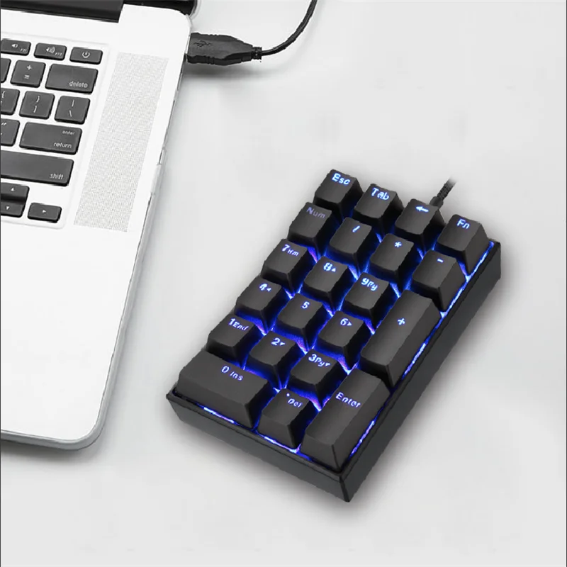 Motospeed K23 OSU механический цифровая Проводная клавиатура Мини Numpad светодиодный