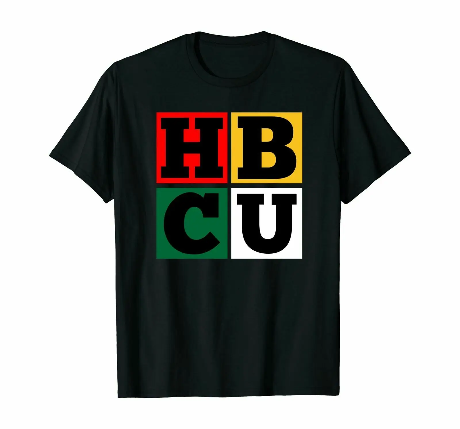 HBCU печатными буквами выпускников подарок футболка черный S-5XL | Мужская одежда