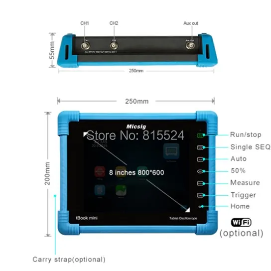 Цифровой планшетный осциллограф Micsig 2019 TO1152 150 МГц 2CH 1G Sa/s частота дискретизации в