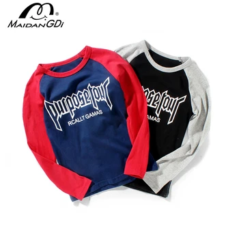 

MAIDANGDI Big Boys Long-sleeved T-shirt 2020 Autumn New Teenage Warm Casual Children's Clothes Kids clothing Age 6-14 Year