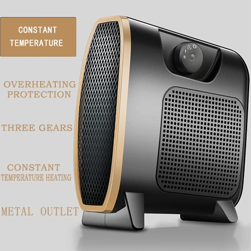 Black knob Новинка 220 В 1500 Вт портативный офисный Обогреватель мини электрический обогреватель домашний Обогреватель Вентилятор удобный обогреватель Воздуха бесшумный домашний офисный удобный обогреватель - Цвет: Black knob