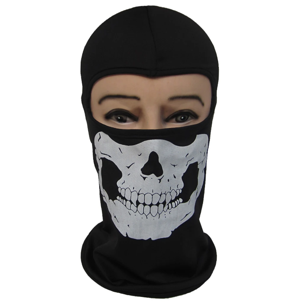 Motorcycle Face Mask 2018 Halloween Bicycle Ski Skull Half Face Mask Ghost Scarf Multi Use Neck Warmer CS Hood Scarf 8 Styles