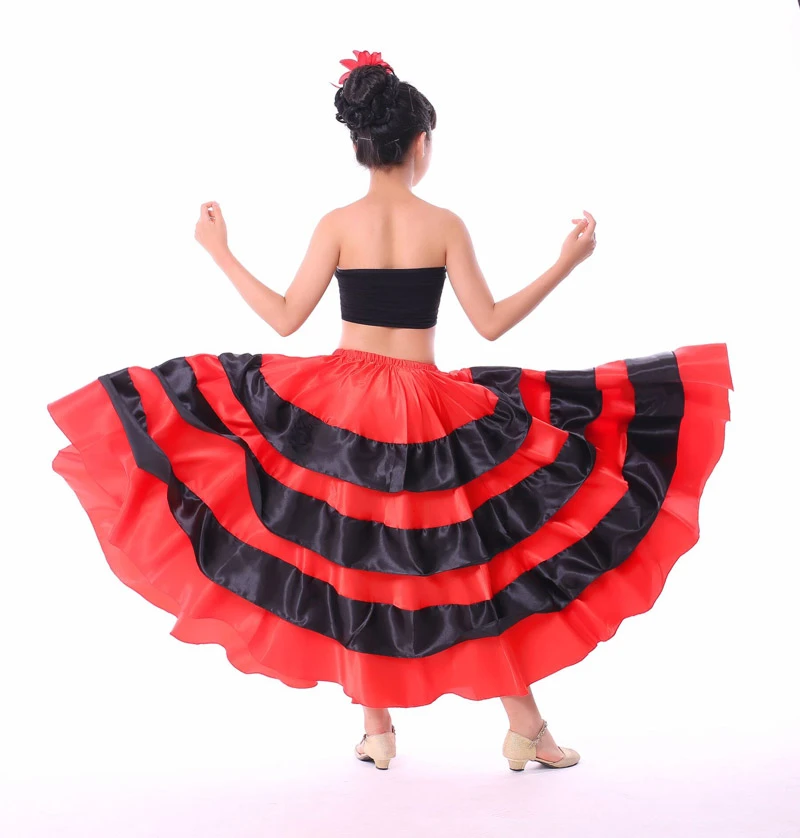 Испанский костюм для девочек, длинное красное платье в стиле фламенко, бальная юбка для девочек, детские черные танцевальные платья, костюмы для детей, одежда