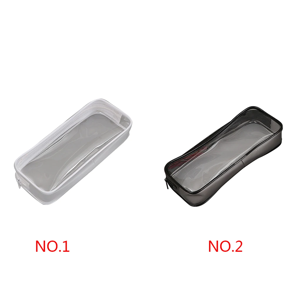 PVC Pen Bag Pencil Clear Case Cosmetic Bag Large Capacity Bag With Zipper Stationery Cosmetic Storage Convenient Student Pen Bag
