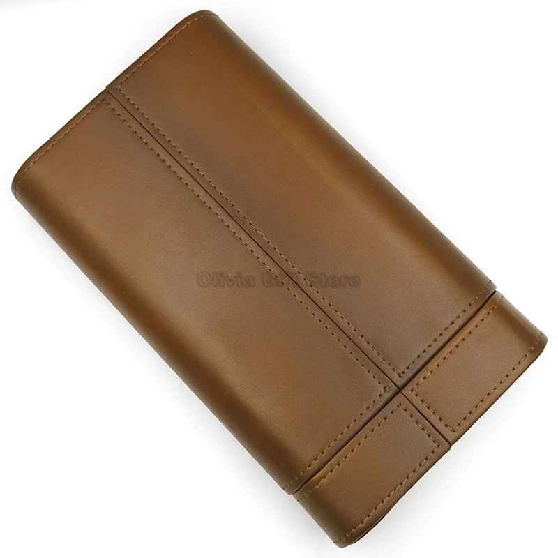 COHIBA Genuine Leather Cigar Cigarette Humidor Box Fit 3 Fingers Cedar Wood Lined Travel Case Tobacco Smoking Tool Outdoor