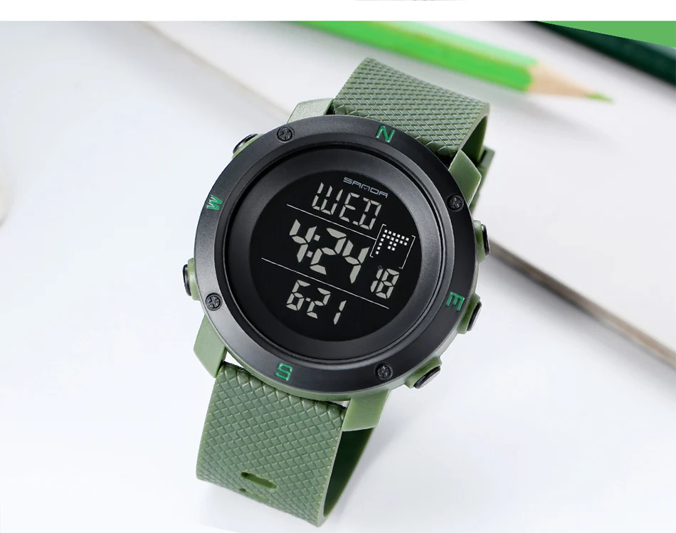 SANDA Top Witte Vrouwen Sport horlogs Vrouwen водонепроницаемые женские желе horlogs Rosegoud Zwemmen reloj mujer relogio feminino