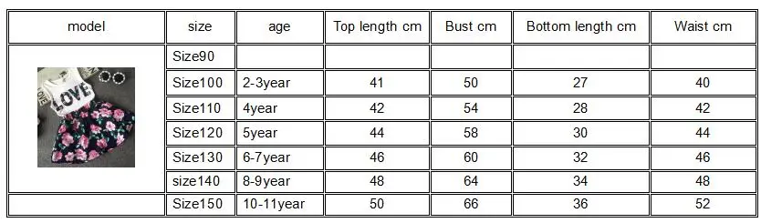 MERI AMMI комплект из 2 предметов, детская одежда для девочек, комплект одежды, футболка без рукавов с надписью «Love»+ юбка с цветочным рисунком для От 2 до 11 лет и девочек J521