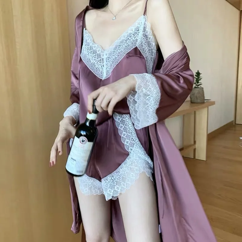 20 Весенняя Новинка имитация шелковой текстуры фиолетовый кружевной дизайн