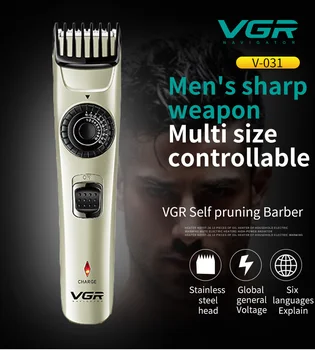 

Professional Digital Hair Trimmer Rechargeable Electric Hair Clipper electric beard Men's Cordless Haircut Adjustable machine