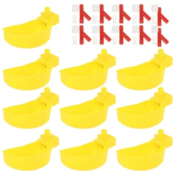 

10pcs Set Automatic Water Feeder Cups Drinker Chicken Waterer Poultry Chook Bird For Pigeon And Quail Feeder water Drinking Cup