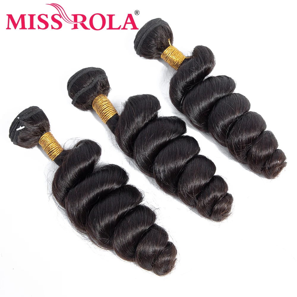 Miss Rola волосы малазийские Свободные волны 3 пучка с закрытием человеческие волосы пучки малазийские волосы с 4*4 Кружева Закрытие не Реми