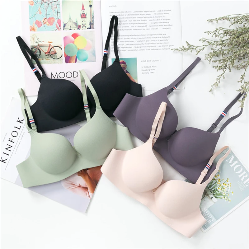 

QFashion Sexy Bras for Women Push Up Lingerie Sexy Ultra-thin Underwear Soft Wireless Bra A B Cup Seamless Bra Female Underwear