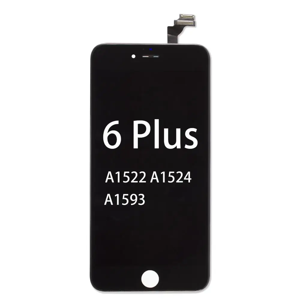 Черный/белый класс AAA+ ЖК-дисплей для iPhone 5 5S 6 6 S 7 3D сенсорный дигитайзер сборка экрана Ecran Замена+ закаленное стекло - Цвет: for 6 Plus Black