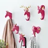 1pc Hanging Hook Animal Head Decorative Hook Deer Elephant Unicorn Rhinoceros Hanger Hook Keys Clothes Hat Wall Decoration Rack 3