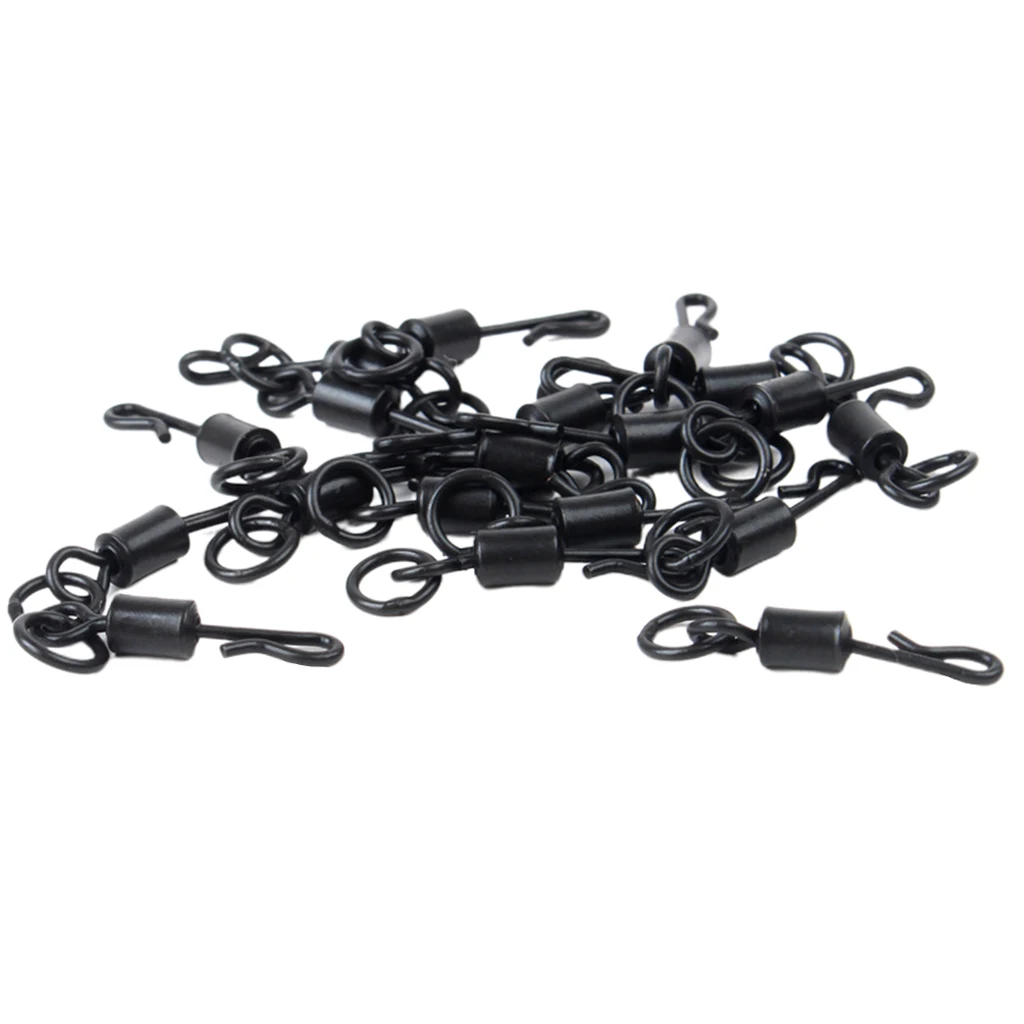 

50pcs Carp Fishing Swivel Quick Change / Release Swivel Cap Tackle Connector