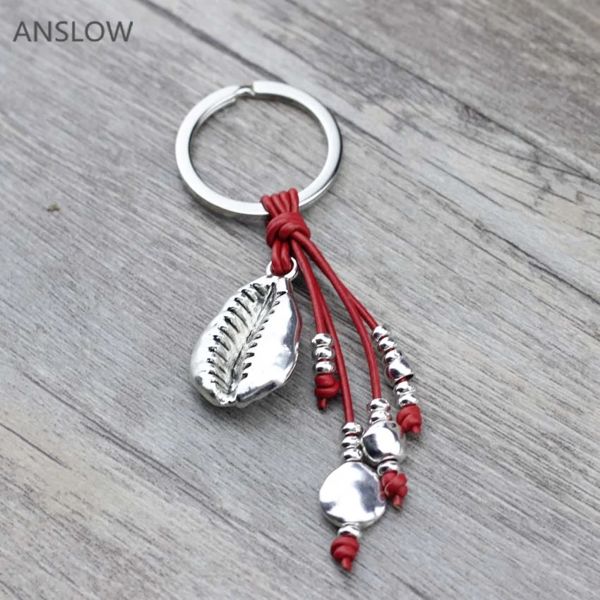 Брелок для ключей ANSLOW LOW0017KY металлический кожаный брелок ручной работы сделай