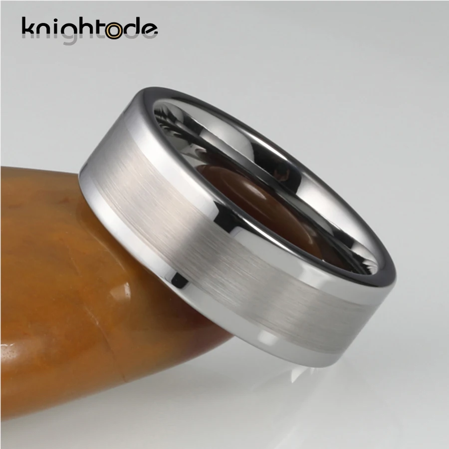 Обручальное кольцо из карбида вольфрама 8 мм для мужчин и женщин мужские