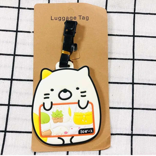 see chart IVYYE Sumikko gurashi ролевые аниме аксессуары для путешествий багажная бирка на чемодан ID адрес портативные бирки багажные этикетки подарок новинка - Цвет: see chart