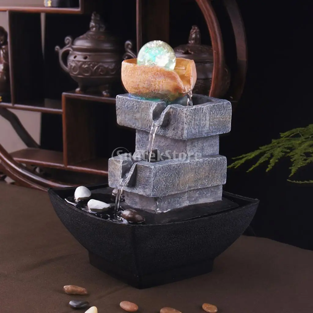 Minimalist Water Fountains Indoor Waterfall Fountain Tabletop Water