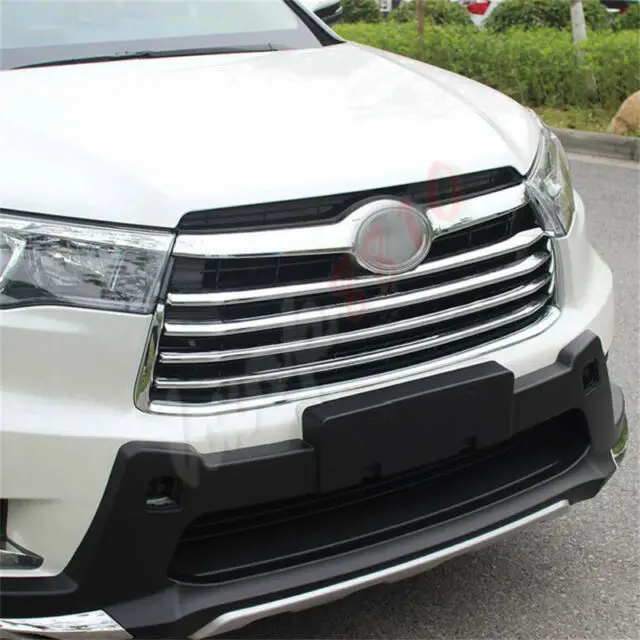 Для Toyota Highlander- высокое качество хром передний бампер решетка крышка отделка 1 комплект